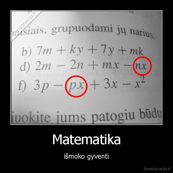 Matematika - išmoko gyventi