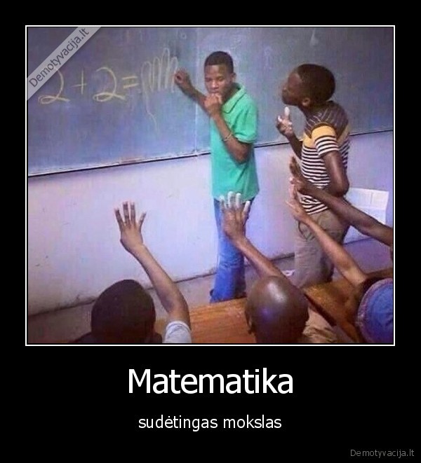 Matematika - sudėtingas mokslas