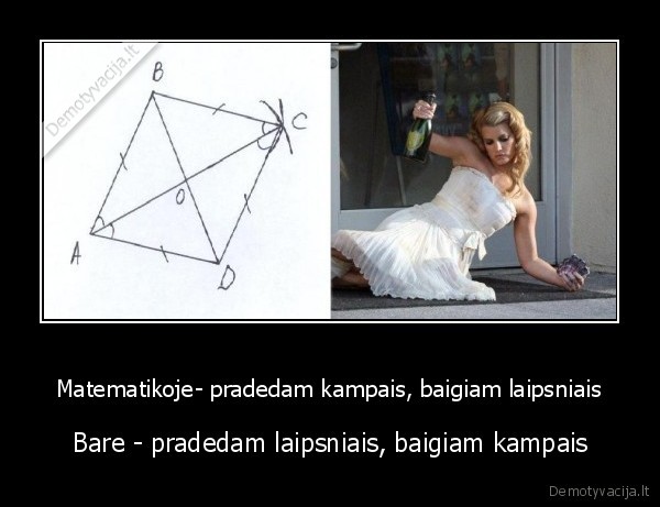 Matematikoje- pradedam kampais, baigiam laipsniais - Bare - pradedam laipsniais, baigiam kampais