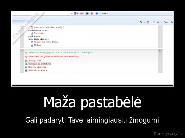 Maža pastabėlė - Gali padaryti Tave laimingiausiu žmogumi