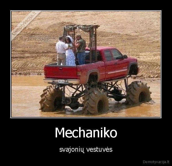 Mechaniko - svajonių vestuvės