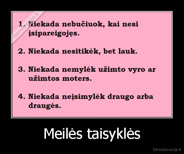 Meilės taisyklės - 