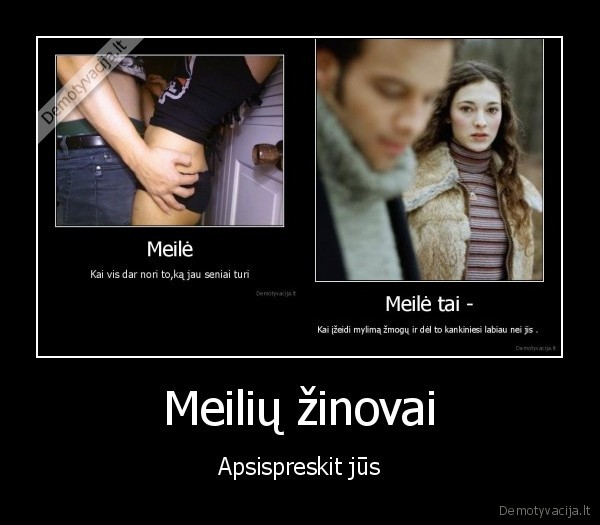 Meilių žinovai - Apsispreskit jūs