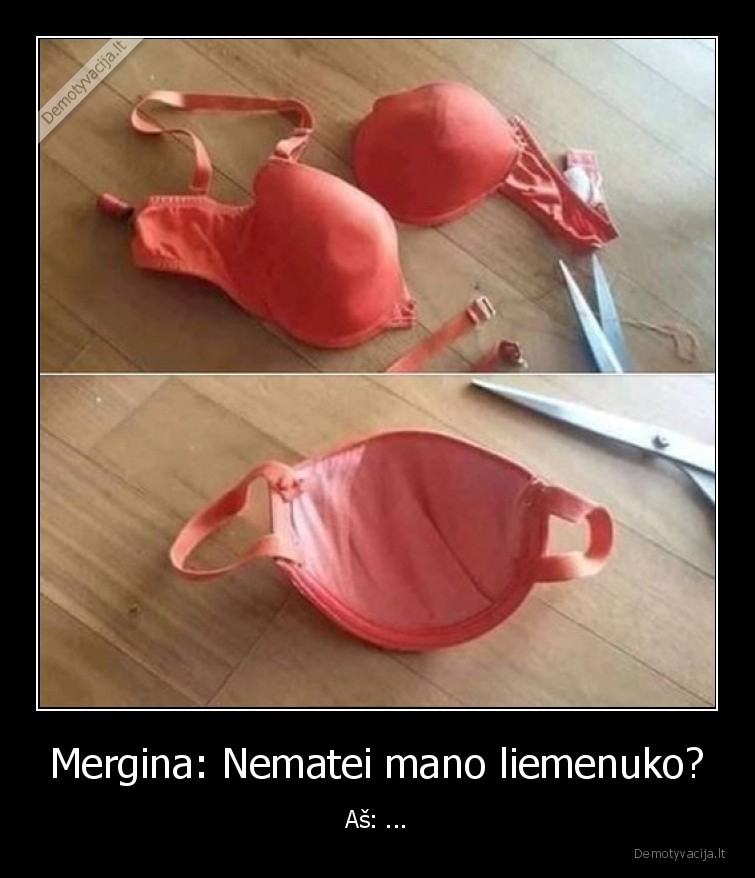 Mergina: Nematei mano liemenuko? - Aš: ...