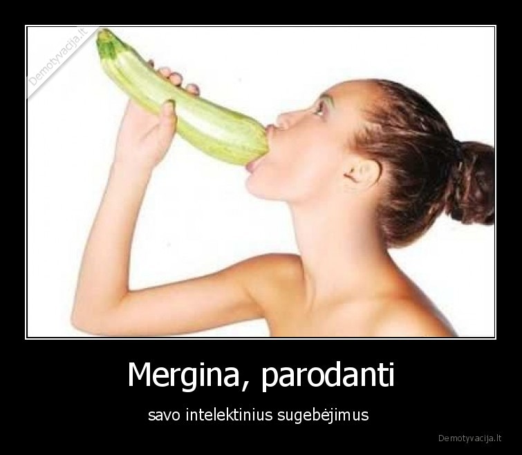 Mergina, parodanti - savo intelektinius sugebėjimus 