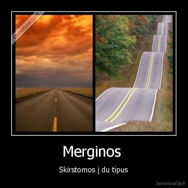 Merginos  - Skirstomos į du tipus