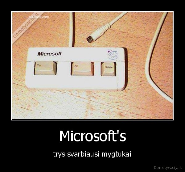 Microsoft's - trys svarbiausi mygtukai