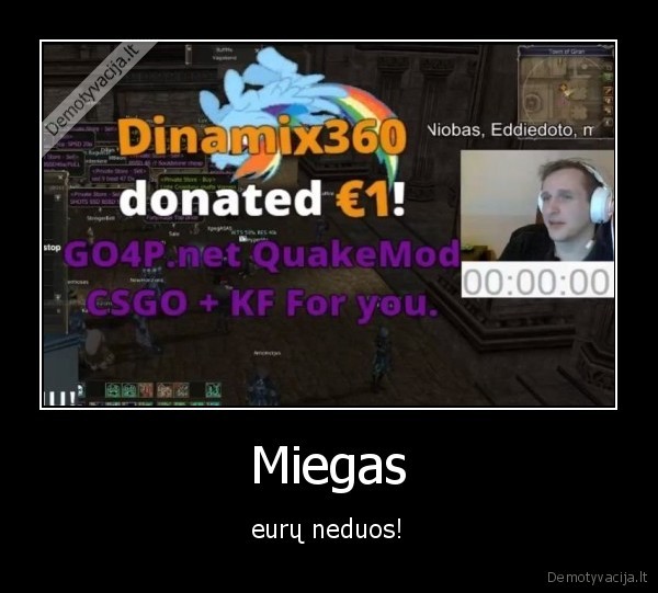 Miegas - eurų neduos!