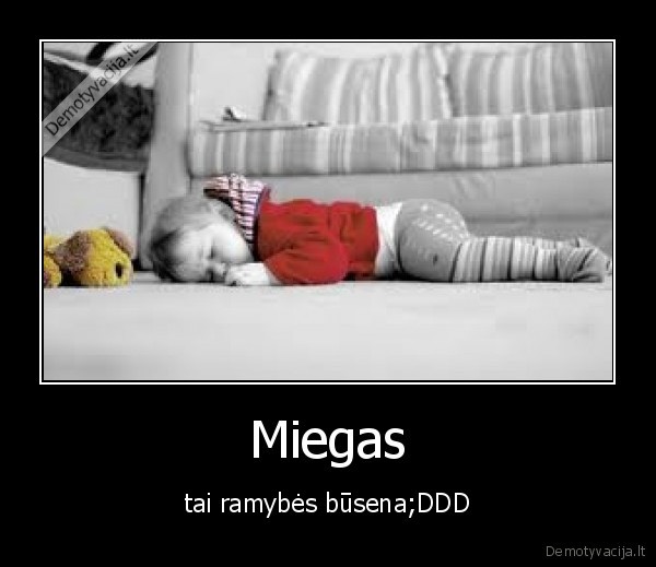Miegas - tai ramybės būsena;DDD