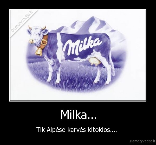 Milka... - Tik Alpėse karvės kitokios.... 