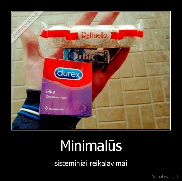 Minimalūs - sisteminiai reikalavimai