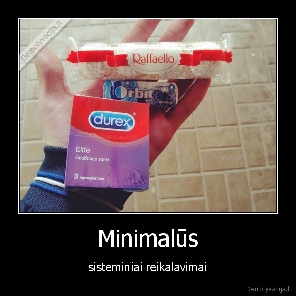 Minimalūs - sisteminiai reikalavimai