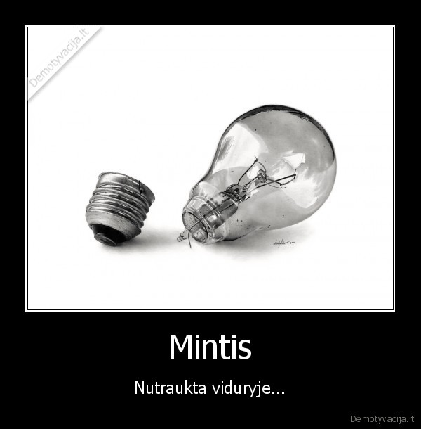 Mintis - Nutraukta viduryje...