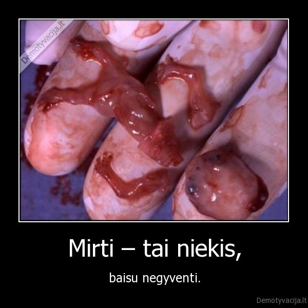 Mirti – tai niekis, - baisu negyventi.