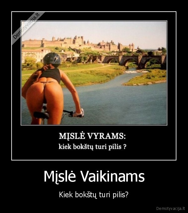 Mįslė Vaikinams - Kiek bokštų turi pilis?