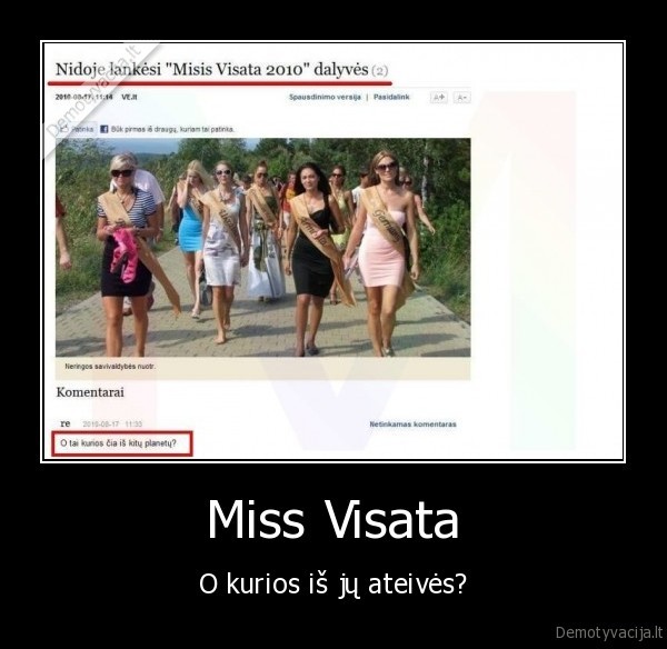 Miss Visata - O kurios iš jų ateivės?