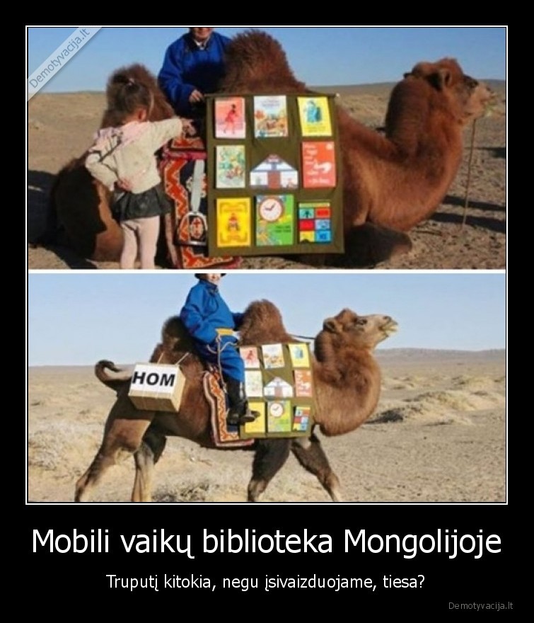 Mobili vaikų biblioteka Mongolijoje - Truputį kitokia, negu įsivaizduojame, tiesa?