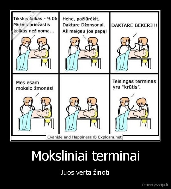 Moksliniai terminai - Juos verta žinoti