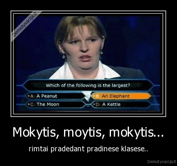 Mokytis, moytis, mokytis... - rimtai pradedant pradinese klasese..