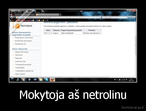 Mokytoja aš netrolinu - 