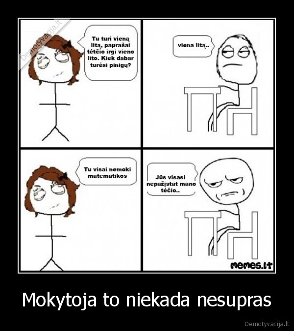 Mokytoja to niekada nesupras - 