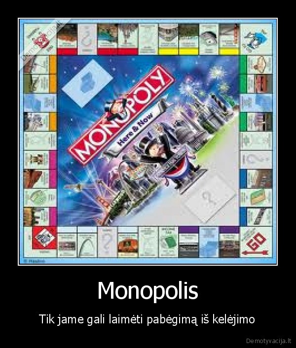 Monopolis - Tik jame gali laimėti pabėgimą iš kelėjimo