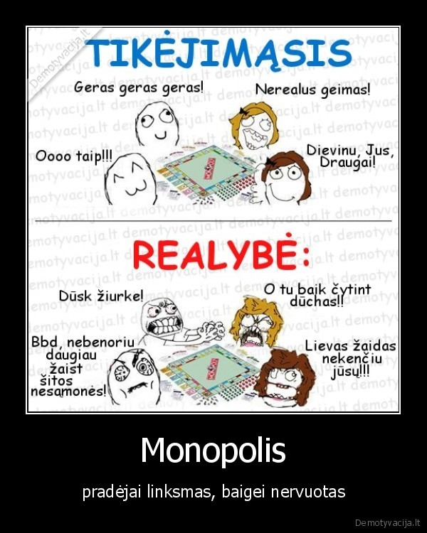 Monopolis - pradėjai linksmas, baigei nervuotas