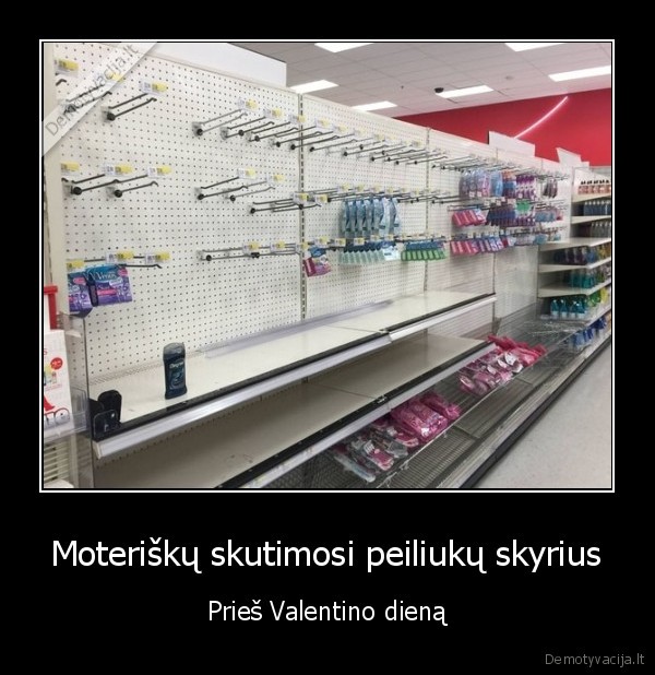 Moteriškų skutimosi peiliukų skyrius - Prieš Valentino dieną