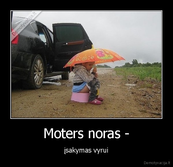 Moters noras - - įsakymas vyrui