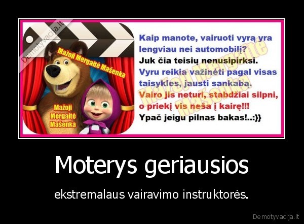 Moterys geriausios - ekstremalaus vairavimo instruktorės.