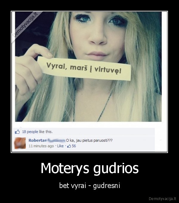 Moterys gudrios - bet vyrai - gudresni