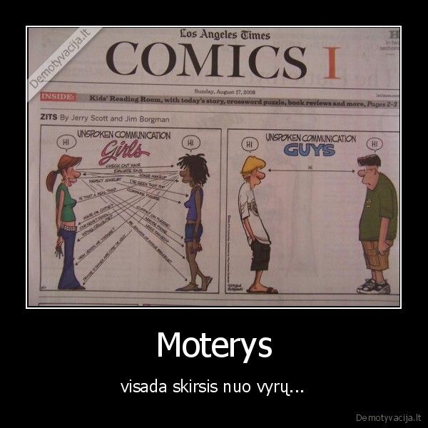 Moterys - visada skirsis nuo vyrų...