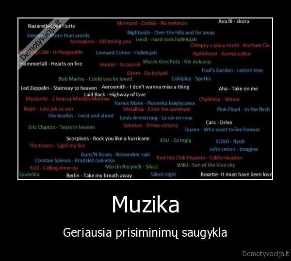 Muzika - Geriausia prisiminimų saugykla