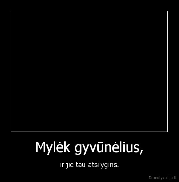 Mylėk gyvūnėlius,