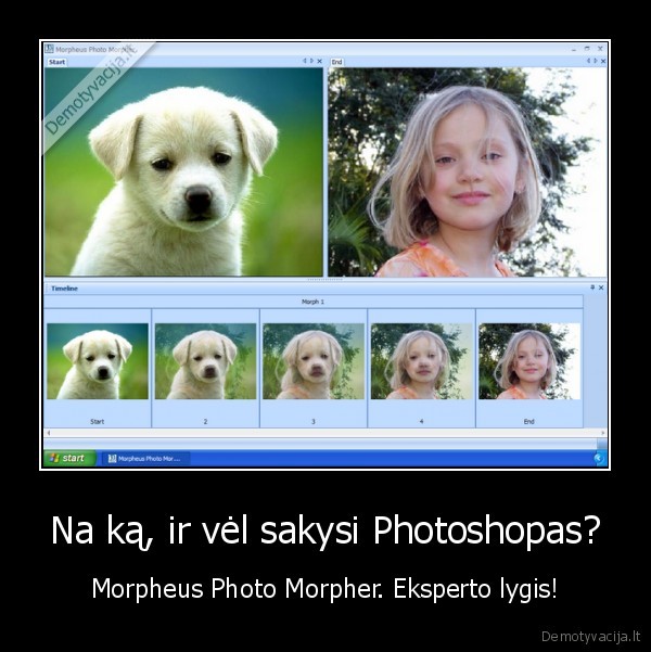 Na ką, ir vėl sakysi Photoshopas? - Morpheus Photo Morpher. Eksperto lygis!