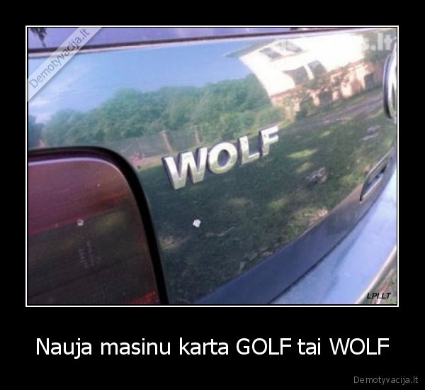 Nauja masinu karta GOLF tai WOLF - 