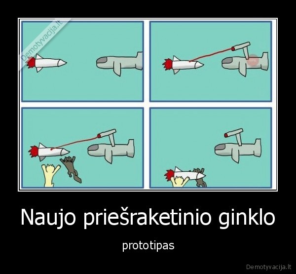 Naujo priešraketinio ginklo - prototipas