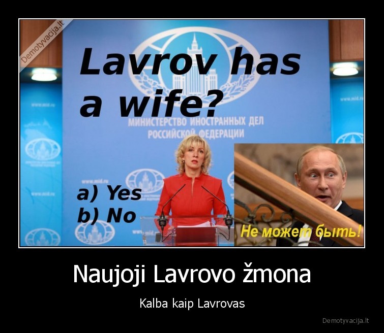 Naujoji Lavrovo žmona - Kalba kaip Lavrovas