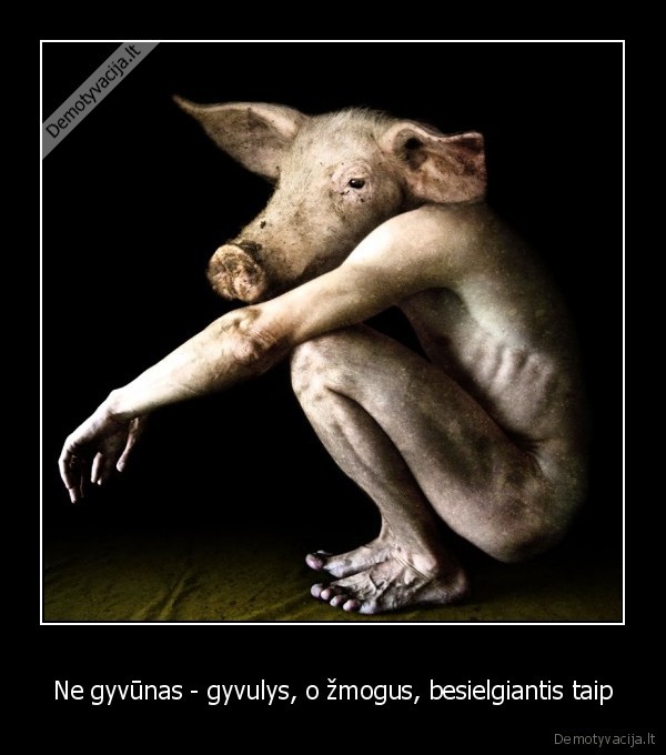 Ne gyvūnas - gyvulys, o žmogus, besielgiantis taip - 