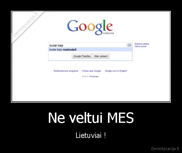 Ne veltui MES - Lietuviai !