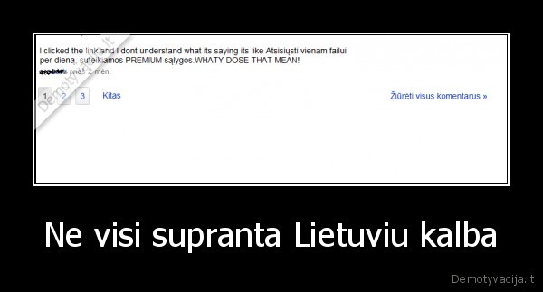 Ne visi supranta Lietuviu kalba - 