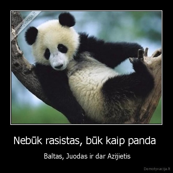 Nebūk rasistas, būk kaip panda  -  Baltas, Juodas ir dar Azijietis