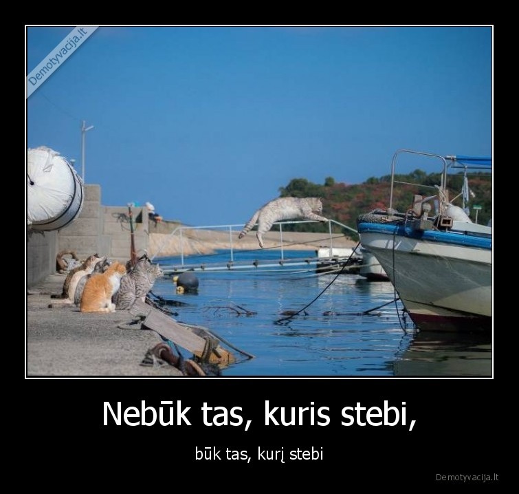 Nebūk tas, kuris stebi, - būk tas, kurį stebi