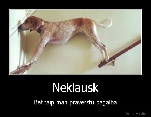 Neklausk - Bet taip man praverstu pagalba