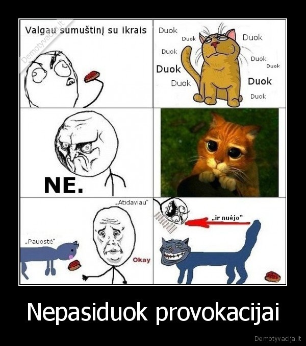 Nepasiduok provokacijai - 