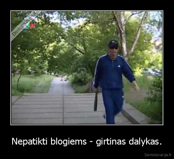 Nepatikti blogiems - girtinas dalykas. - 