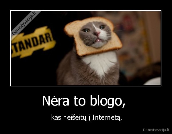 Nėra to blogo,  -  kas neišeitų į Internetą.