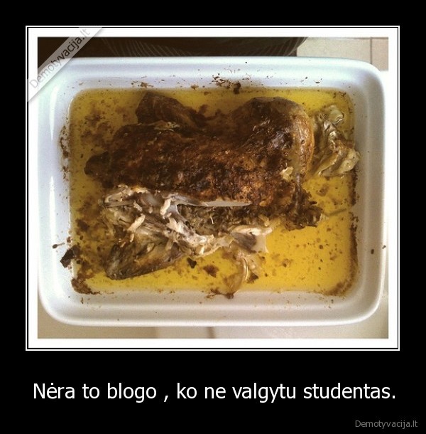 Nėra to blogo , ko ne valgytu studentas. - 