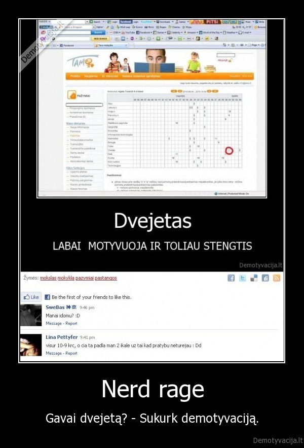 Nerd rage - Gavai dvejetą? - Sukurk demotyvaciją.