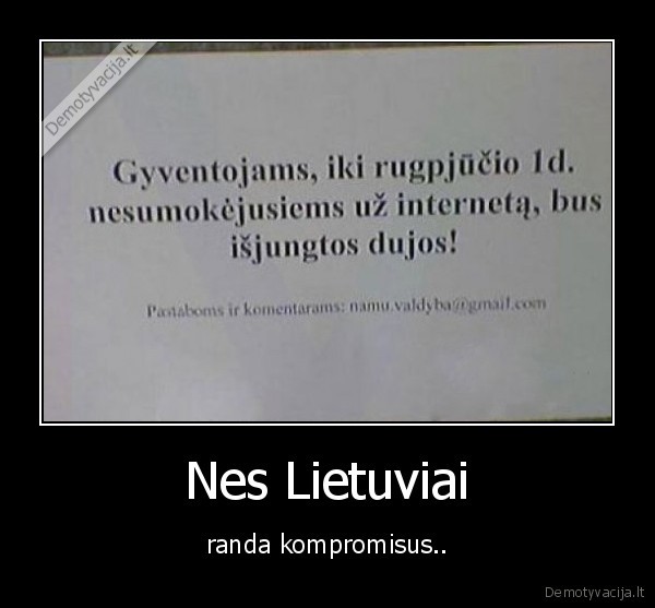 Nes Lietuviai - randa kompromisus..